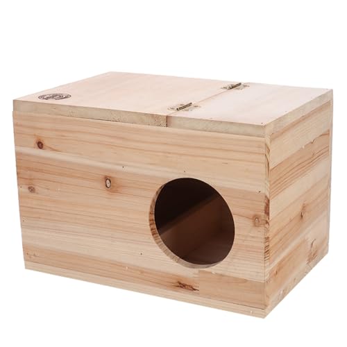 Squirrel Nesting Box, Squirrel Breeding Box Wood House for Chinchilla Hamster Mating and Nesting Box
