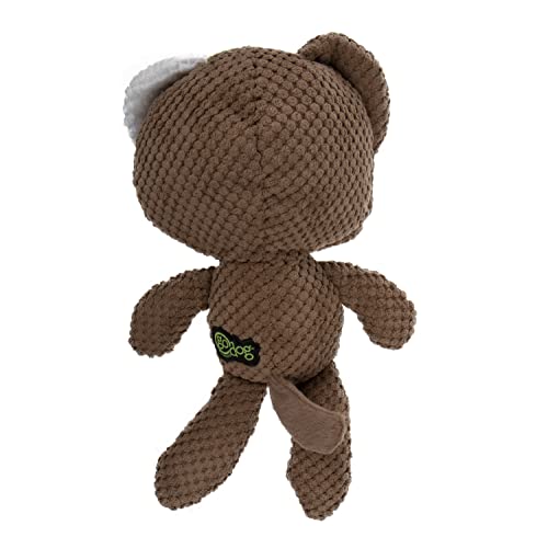 goDog Checkers Dog Squeaky Plush Dog Toy, Chew Guard Technology - Brown, Large - color: Dog (Brown), size: Large