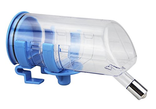 BXT Automatic Pet Water Bottle for Dogs Cats Rabbits Ferrets, 13.5 oz Capacity Rear-Filling Water Feeder Hanging No-Drip Water Drinking Holder- Keep Your Pet Hydrated (Blue)