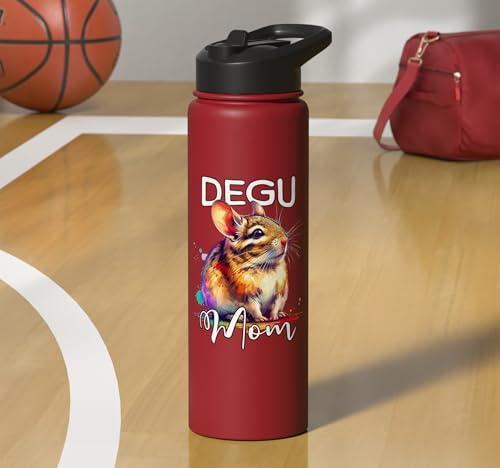 Degu Mom Degu Stainless Steel Insulated Water Bottle - color: Red