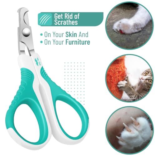 Mr. Pen- Cat Nail Clipper, Stainless Steel | Professional Sharp Cat Claw Trimmer for Small and Medium Cats, Pet Nail Clipper with Sturdy Non Slip Handle - color: Sky Blue