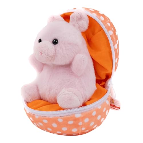 Easter Stuffed Animal - 6 inch - Surprise Zip up Egg Hideaway Springtime Inspired Plush Toy Gift for Kids, Boys and Girls - Easter Mother's Day Birthday (New Pig Egg) - color: New Pig Egg