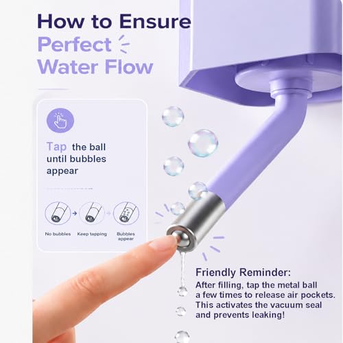 No-Drip Small Animal Water Bottle, 47OZ Large Capacity Leakproof Hanging Pet Water Dispenser for Cage Crate, Water Feeder for Guinea Pig, Hamster, Rabbit, Ferret, Chinchilla (Purple) - color: Purple