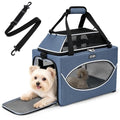 Lekereise Top-Expandable Pet Carrier 18x11x11Inch Delta American United Airline Approved Underseat to 15lbs Stable Car Travel Carriers for Small Dogs Cats with Locking Safety Zippers Anti-Scratch Mesh - color: Navy, size: 18"x11"x11"