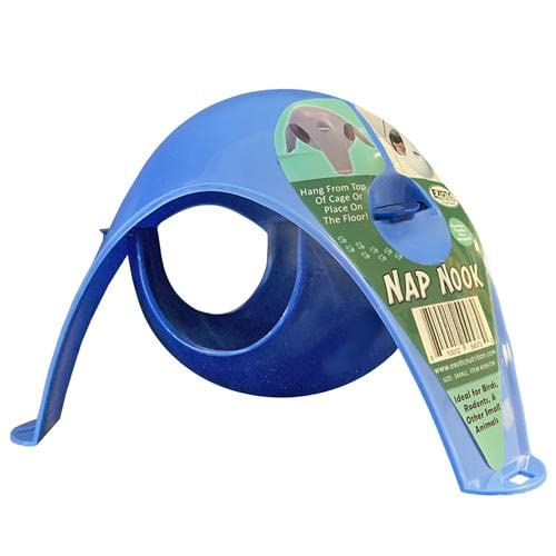 Exotic Nutrition Nap Nook - Unique Nest Pod Cage Accessory Toy - Use Grounded or Hanging - Sugar Gliders, Hamsters, Mice, Rats, Birds, Degus, Chinchillas, & Other Small Pets (Large) - size: Large