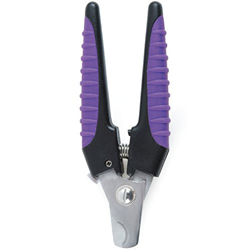 Master Grooming Tools Ergonomic Pro Nail Clippers — Stainless Steel Clippers for Trimming Pet Nails - Purple, Large, 6¼" - size: Large