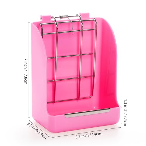 Foraineam 2 Pack Hay Feeder for Rabbits and Guinea Pigs - Plastic Food Bowl, Less Waste Rack Manger, Dispenser for Chinchillas and Other Small Animals