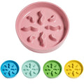Ceramic Slow Feeder Dog Bowls Small Breed, 0.5 Cups Dog Food Dish for Fast Eaters, Puzzle Bowl for Small Dogs and Cats, 5.5 Inch-Pink - color: Pink