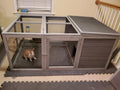 GUTINNEEN Rabbit Hutch Indoor, Bunny Cage Outdoor, Small Animal House with Large Run