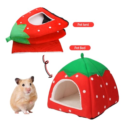 Hedgehog Hideout Small Animal Bed Nest Cave, Guinea Pig Hamster Warm House Cage Supplies Accessories