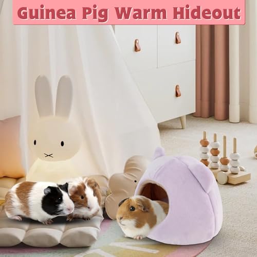 YUEPET Guinea Pig Bed 2 Pack, Washable Guinea Pig Cage Accessories Small Animal Bed Hideout for Guinea Pigs Chinchillas Hamsters Hedgehogs (Handbag and Bear) | Guinea Pig Hideout, Guinea Pig House, Soft Plush Fabric, Washable Beds, Anti-Slip Bottom, Handb