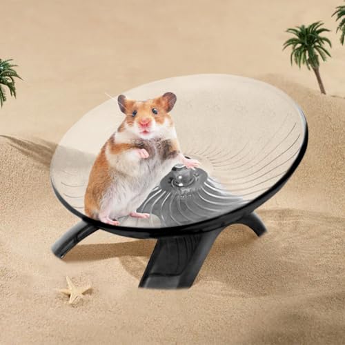 Hamster Wheel, Hermit Crab Climbing Toys Silent Exercise Running Wheel, 18cm Small Animal Exercise Wheels Hermit Crabs Wheel for Hamsters, Gerbils, Mice or Other Small Animals - size: Grey:18cm/7.09inch