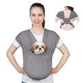 Supet Dog Sling Carrier for Small Pet, Adjustable Hands Free Front Backpack | Reduces Back & Neck Pain, Anti-Anxiety Chest Pouch, Soft Breathable Fabric, Fit Small Dogs, Cats, Puppy, Grey Regular 0-9Lbs - color: Grey, size: Regular