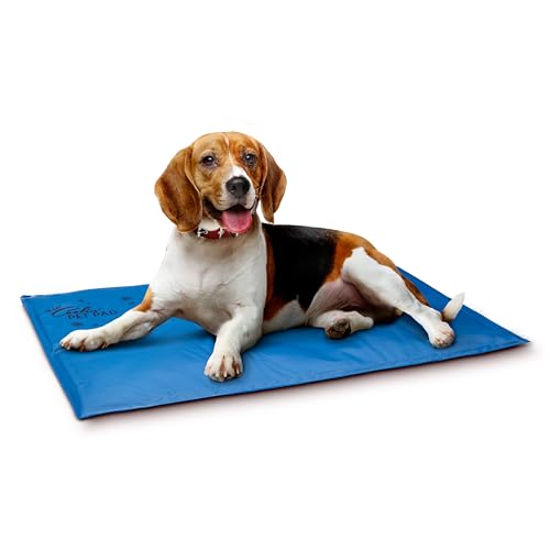 K&H Dog Cooling Mat, Coolin' Pet Pad - X-Large 38x27in Chill Blue | Portable Cooling Mat for Dogs, Travel or in Home, Perfect for Carriers, Crates, Outdoor Houses, Yards, Porches, & Pet Beds - size: XL (27 in x 38 in)