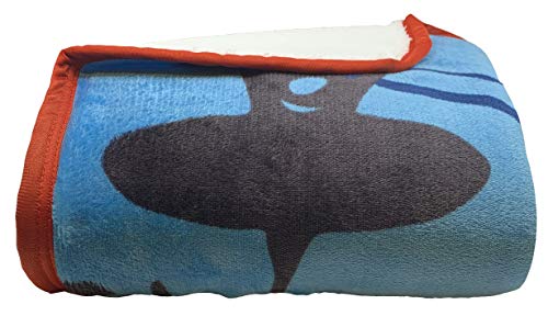 Jay Franco Disney Pixar Cars Lightning McQueen Sherpa Throw Blanket - Measures 50 x 60 inches, Kids Bedding - Fade Resistant Super Soft - color: Blue - Cars