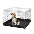 VEVOR Dog Playpen, 4 Pcs 24 x 36 in Panels Foldable Metal Pet Exercise Pen, Dog Fence Indoor and Outdoor Pen with Door and 600D Oxford Fabric Bottom Pad, for Dogs, Cats and Other Small Animals - size: 4 panels 24*36in, style: Playpen + Bottom Pad