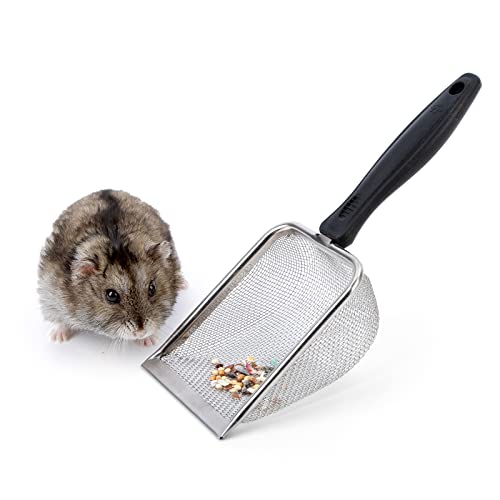 Niteangel Hamster Sand Bath Scoop: Can Removes Clump Waste Keeps Clean Sand | Built to Last for Deeper Hygienic Clean - Stainless Steel Fine Mesh Sand Sifter for Niteangel Sandbath & Fine Sand