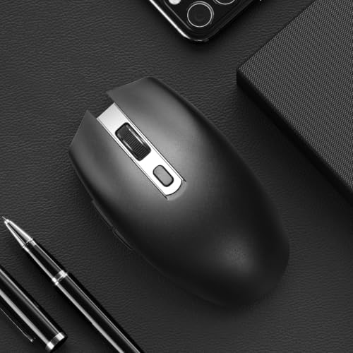 Single-Mode Wireless Mouse with Ergonomic Design, Comes with a USB Receiver, Suitable for Gaming, Office, and Entertainment use, Compatible with laptops and Desktop Computers. - color: Black