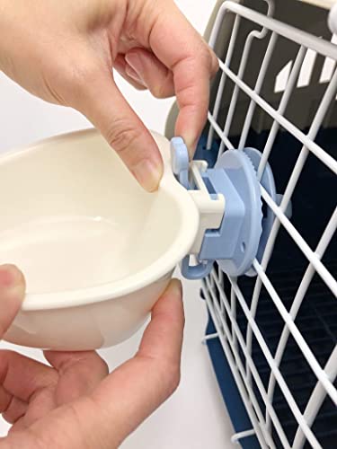 Patented Removable Heart Shaped Food Bowl for Dogs/Puppies/Rabbits/Cats/Guinea Pigs/Chinchillas/Birds -Water Dish for Small Pets or Animals - for Wire Cages or Crates 8 oz, Aqua (C607) - color: Aqua