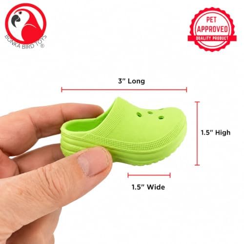 Bonka PK12 Mini Sandals 3" Soft Bird Foot Toys 12 Pack Chew Toy | Soft colorful foot toys with five attachment holes for creative bird toy customization and enrichment - size: (12) Sandals