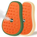 Cat Steam Brush, 3 in 1 Dog Steamy Brush, Silicone Massage Grooming Comb, Pet Hair Cleaning Misting Comb for Cats Dogs(Avocado White/Green) - color: Avocado White/Green