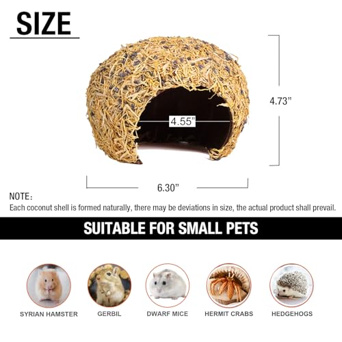 Hamster Hideout - Large, Natural Flowers, Handcrafted for Syrian Hamsters, Rats & Guinea Pigs, Safe & Eco-Friendly (Flower,Large) - size: Flower, Large