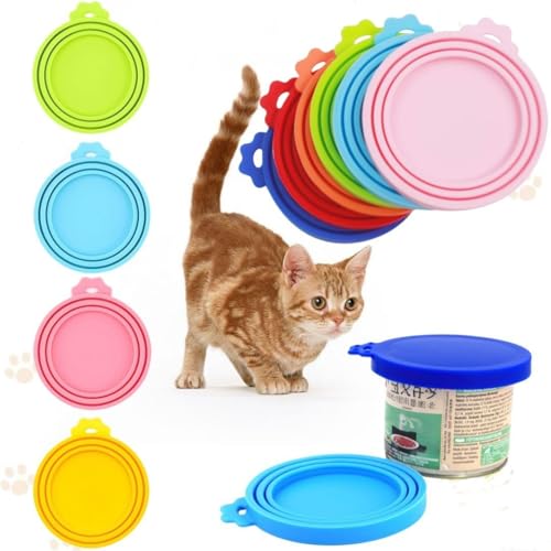 2 Packs Pet Food Cans Lids,Cute Can Lid Dishwasher Safe, Can Covers Most Standard Size Dog and Cat Canned(pink) - color: pink