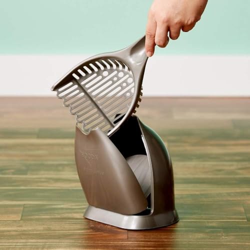 Petmate Scoop N' Hide Cat Litter Scoop with Discreet Holder; Titanium - color: Titanium