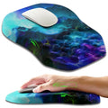 Ergonomic Slope Mouse Pad Wrist Support, Wrist Rest Mousepad for Carpal Tunnel Pain Relief with Massage Bulge and Slow Rebound Memory Foam (12x8 inch, Nebula) - color: AM044-nebula