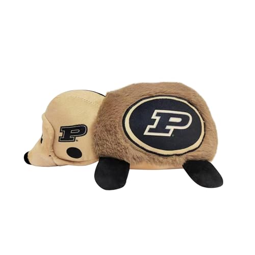 NCAA Purdue Boilermakers Plush Hedgehog Toy for Dogs & Cats, Cool Soft Pet Toy for Fun and Interactive Play, Dog Chew Toy with Squeaker, Licensed Hot Pet Toy - color: Purdue Boilermakers