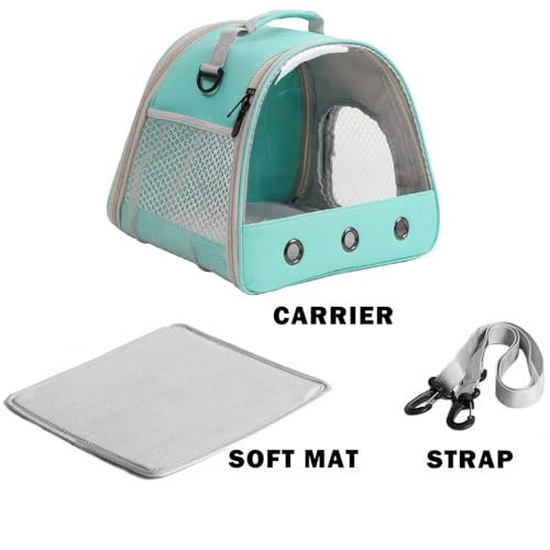 2-Pack Guinea Pig Carrier and Playpen Set - Breathable Pet Playpen Pop Open Outdoor/Indoor Exercise Fence, Portable Small Animal Backpack for Bearded Dragon, Rabbits, Hamster, Chinchillas - color: Green