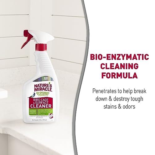 Nature's Miracle Bird Cage & Surface Cleaner,(Pack of 2) - size: 24 Fl Oz (Pack of 2)