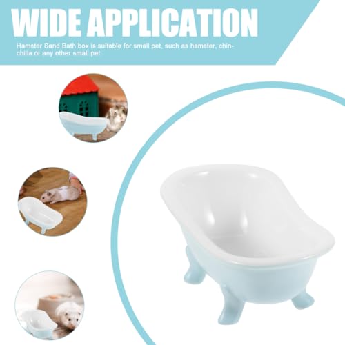 Abaodam Hamster Bathtub Ceramic Mini Bath Tub Small Pet Supplies Sand Bath Container for Hamster Chinchilla Cage Habitat Decor Smooth Surface Easy Clean 6.14 X 3.34 X 2.75 in