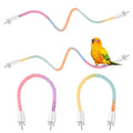 4 Pcs Bird Rope Perches, Bendable Climbing Rope Bird Cage Accessories, Fun Climbing Toy for Parrots, Parakeet, Cockatiels, Lovebirds, Budgies