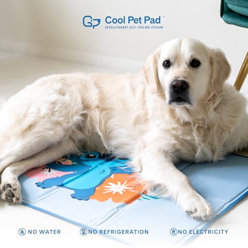 The Green Pet Shop Cool Pet Pad - Small, Disney’s Stitch - Self-Cooling, Pressure Activated Mat for Dogs & Cats from 9-20 lbs - Non-Toxic Gel, No Water Needed - color: Stitch, size: Small