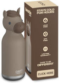 asobu Bestie Water Bottle, Cute Collectible Character, Leak Proof, BPA Free | 16 oz, Stays Cold 24 Hours, Double Wall Vacuum Insulation, Food Grade Stainless Steel, Spill Resistant, Great Gift Idea - color: Horse