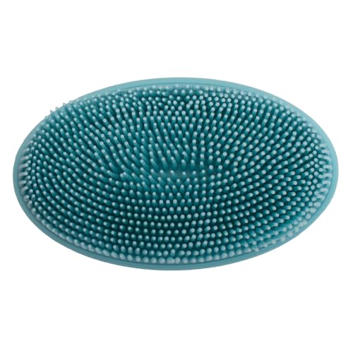 DNC Exfoliating Silicone Body Scrubber Shower Bath Body Brush loofah Easy to Clean, Lathers Well, Eco Friendly, Long Lasting (Blue - color: Blue