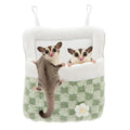 Litewoo Sugar Glider Sleeping Pouch Winter Warm Plush Hamster Sleeping Bag Bed Hideout Hanging Nest Bed for Small Animal Sugar Glider Rat Hamster Squirrel Chipmunk Hedgehog (Green) - color: Green