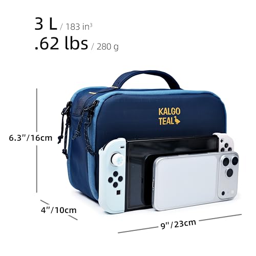 Accessories Bag & Tech Pouch | Organizer for Cables, Electronics & Everyday Essentials, Water-Repellent, Dual-Sided Padded - color: Blue Abyss