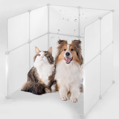MEEXPAWS Cat Litter Box Enclosure, Splash Guard, Pee Shield High Walls | XXL Plastic Sheets Easy to Clean, Litter Containment, Litter Box Privacy Screen and Wall Protector, Light Weight - size: XXL - L27.9"×W27.9"×H31.5"