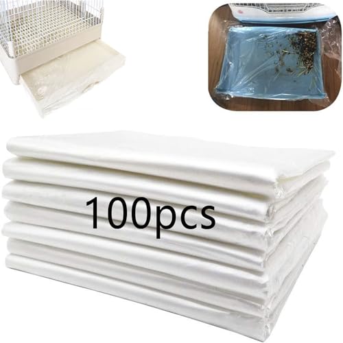 Disposable Rabbit Cage Liner, Plastic Bunny Cage Mat Film to Replace Diapers Suitable for Most Rabbit, Hamster, Guinea Pigs & All Small Animals - 100PCS Universal Toilet Film, 37.4'' x 27.6'' - size: 100PCS