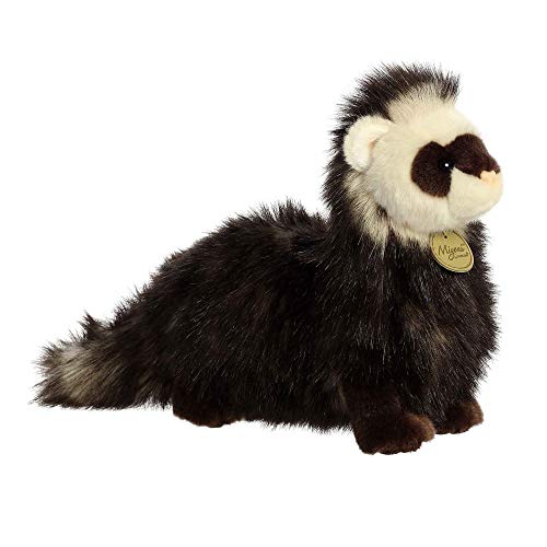 Aurora® Realistic Miyoni® Ferret Stuffed Animal - Lifelike Details Make a Cherished Companion - Perfect for Decorating Bedrooms or Classrooms - Brown 9 Inches