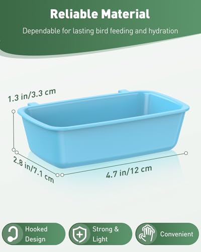 Pawfly Hanging Feeder, Food and Water Container, 6 Pcs Plastic Keepers for Cages Rabbit, Feeding Dishes Coop Cups for Parrots Hamsters Guinea Pigs & Other Small Pets - size: 6 pcs