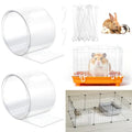 Juexica 2 Pcs 82.7 x 6 Inch Guinea Pig Cage Liner Clear Cuttable Critter Liner with Pre Drilled Holes Urine Guard Extra Long Liner with 100 Zip Ties for Rabbit Hamster Ferret Chinchilla - size: 6 inch wide