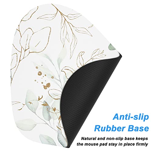 Rimilak Small Mouse Pad 6 x 7 Inch, Irregular Mini Mousepad, Boho Leaves | Non-Slip Rubber Base, Waterproof Compact Mouse Mat for Laptop Computer Wireless Mouse Keyboard Home Office Travel - color: Boho Leaves, size: 7L x 6W inches