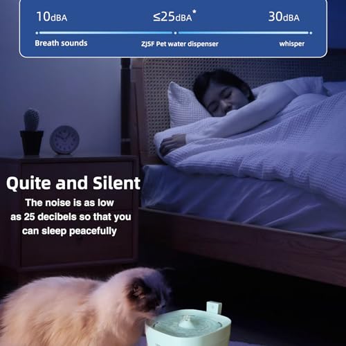 Cat Water Fountain, 2.5L Cat Fountain, Super Silent Pet Water Fountain, Water Dispenser with Smart Pump for Cats, Dogs, Multiple Pets Blue - color: Blue
