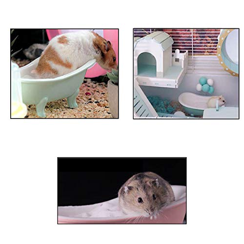 Summer Hamster Ceramic Bed Bathtub, Small Animal Ice Accessories Cage Hideout Toys，Bird Relax Habitat House, Sleep Pad Nest or Hamster, Food Bowl for Guinea Pigs/Squirrel/Chinchilla - color: violet