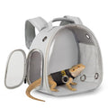 Bearded Dragon Carrier Backpack with Security Printing Harness Set, Reptile Lizard Travel Carrier (Grey, Security Harness) - color: Grey
