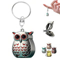 Owl Keychain Nail Clipper,Foldable 2-in-1 Stainless Steel (Rose Gold) | 2-in-1 Built-in Nail File | Compact | Zinc Alloy | Gift | Camping Travel | Silver Black Gold Rose Gold - color: Rose Gold