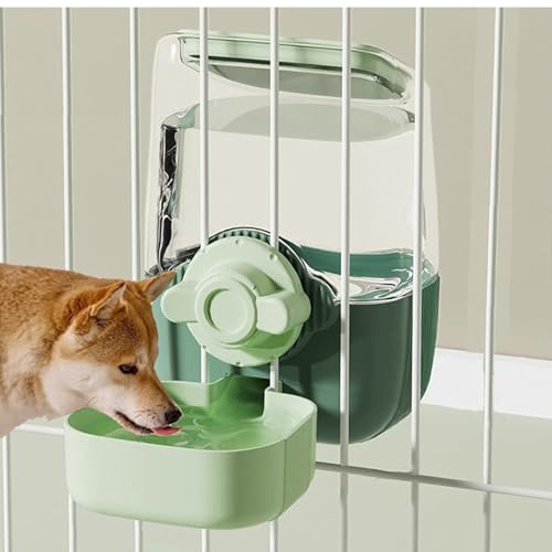 Pet Hanging Automatic Feeders Drinking Bowls，Gravity Rabbit Feeder and Water Set，Cage Cat Food Bowl Feeding Station for Puppy Kitten Chinchilla Hedgehog Guinea Pig Ferret (Pink Blue-Water) - color: Pink Blue-Water